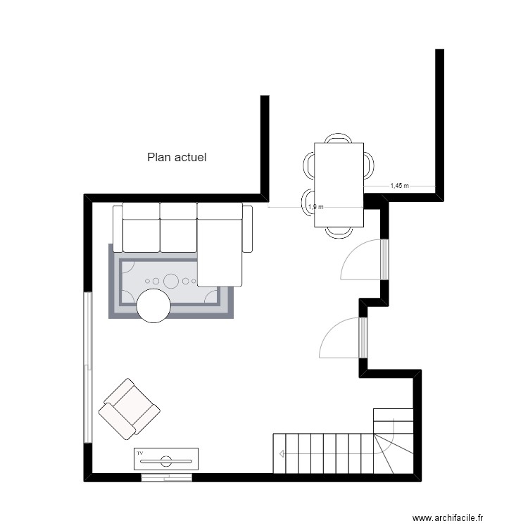 plan actuel. Plan de 0 pièce et 0 m2