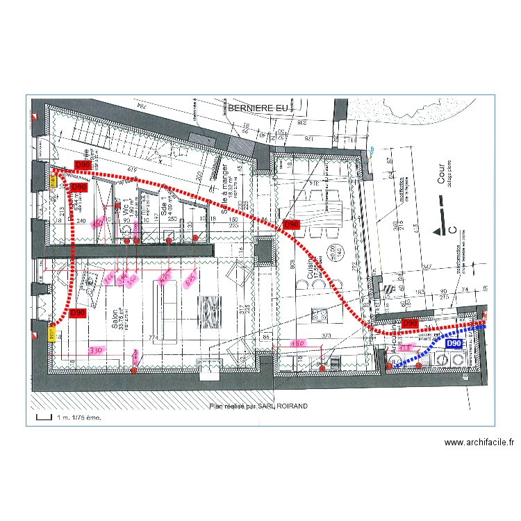 PLAN BERNIERE EU+FOURREAUX. Plan de 0 pièce et 0 m2