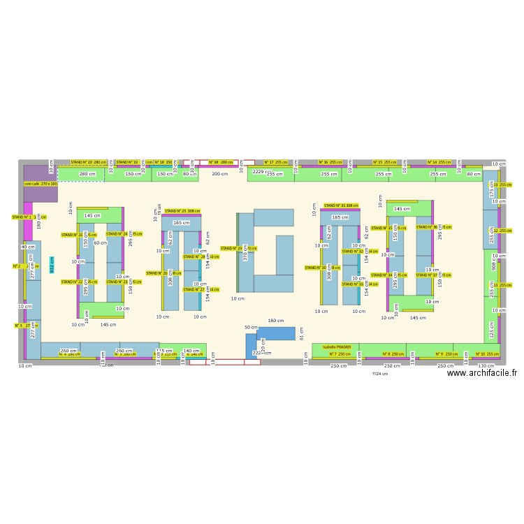 EXPO NOEL 2024. Plan de 1 pièce et 202 m2