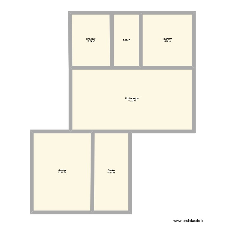 projet sargé. Plan de 6 pièces et 126 m2