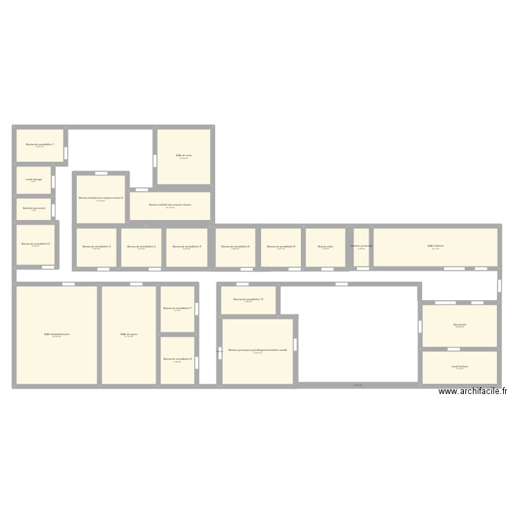 fusion cmp somain auberchicourt. Plan de 25 pièces et 285 m2