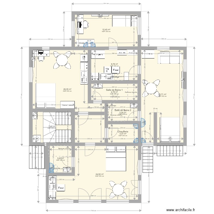 MB20 SS 310824 Extension. Plan de 10 pièces et 119 m2