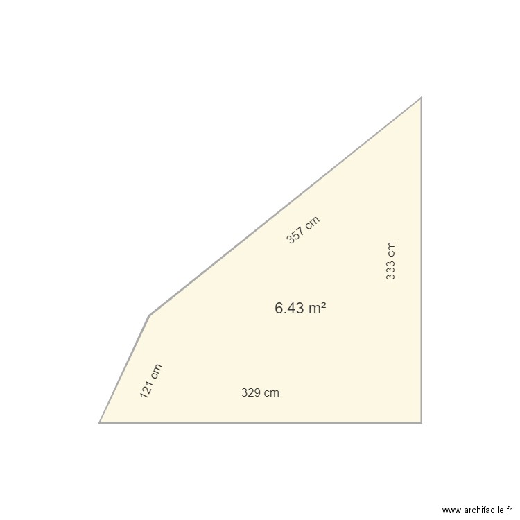 TOITURE. Plan de 1 pièce et 6 m2