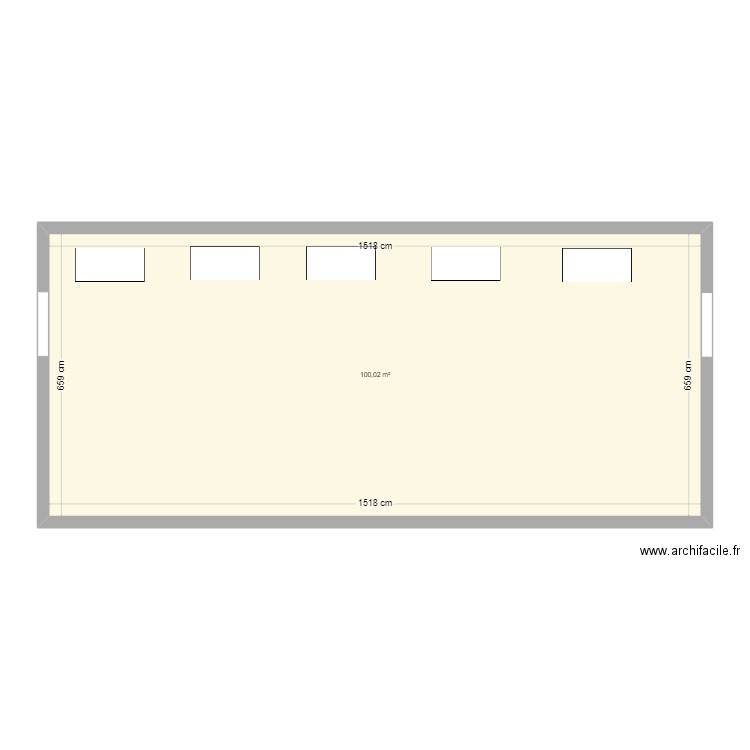 FORUM. Plan de 1 pièce et 100 m2