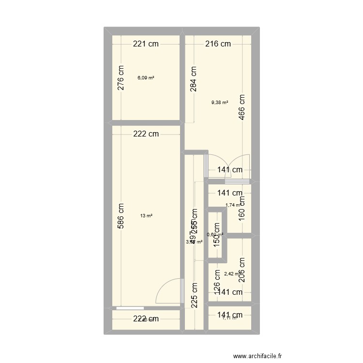 R+1 LAC BLEU V3. Plan de 9 pièces et 40 m2