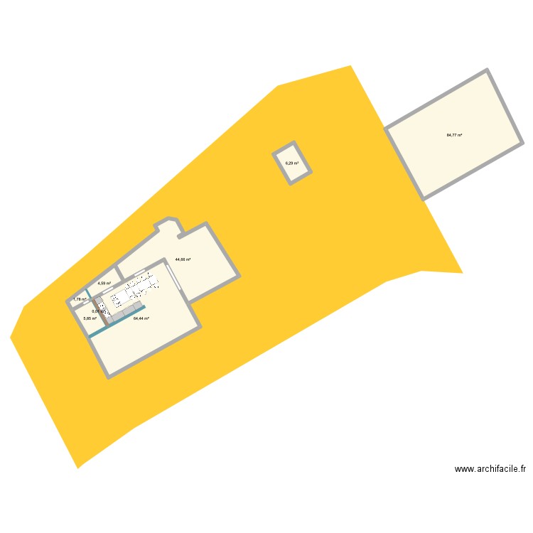 cuisine. Plan de 8 pièces et 212 m2