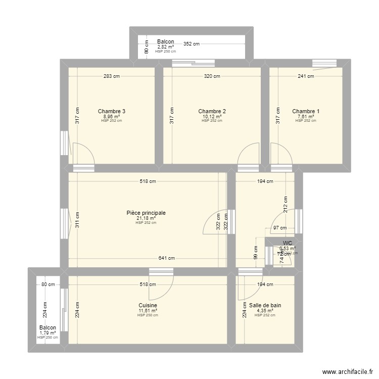 Parc Noue. Plan de 9 pièces et 69 m2