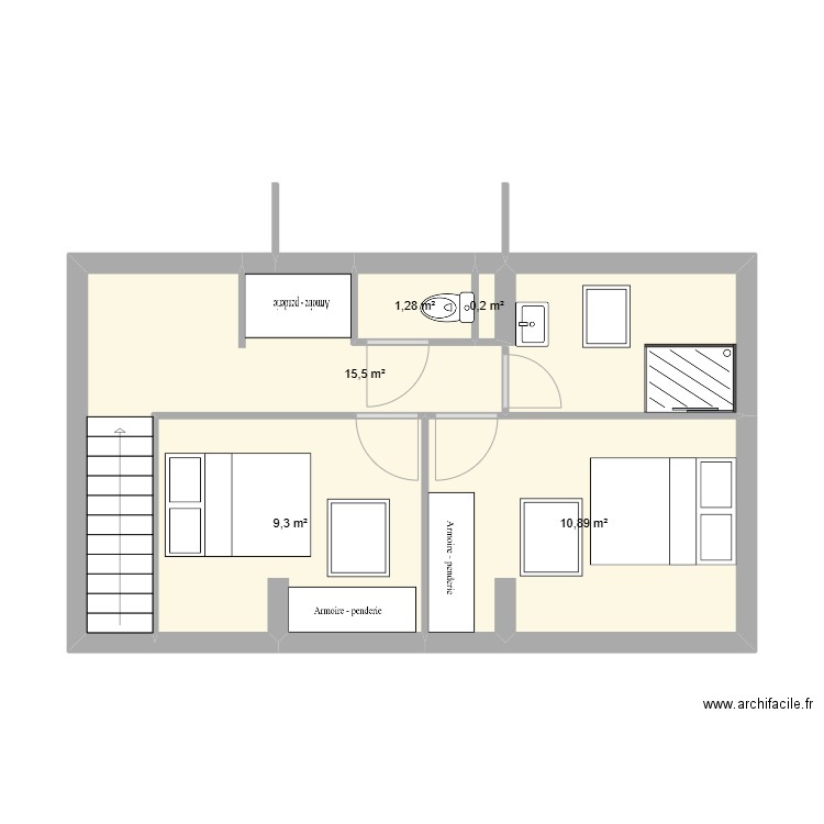 Sébastien BERTHAULT. Plan de 5 pièces et 37 m2