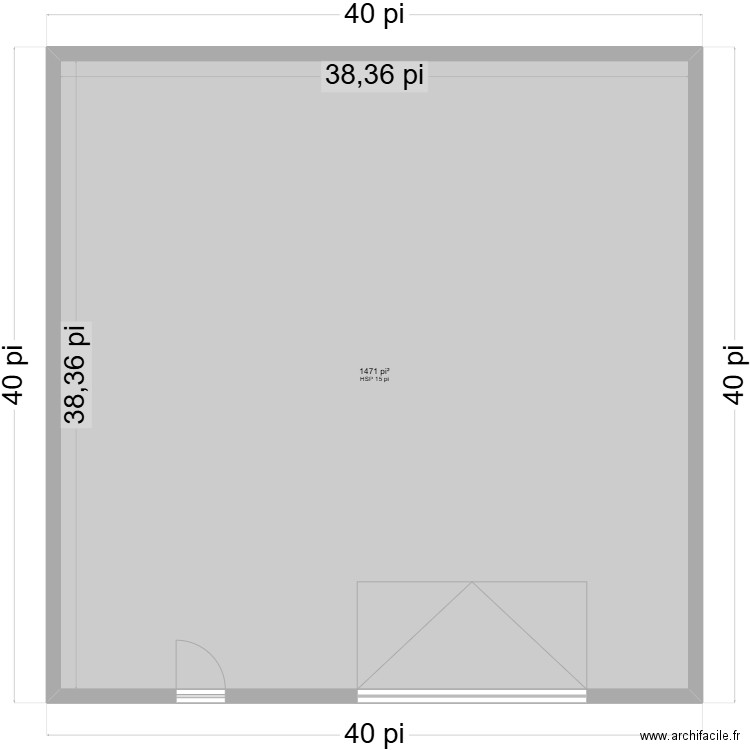 garage Pascal. Plan de 1 pièce et 137 m2