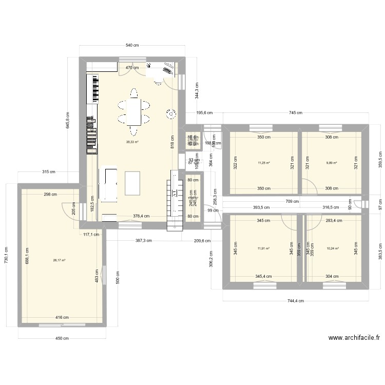 garage 33. Plan de 8 pièces et 110 m2