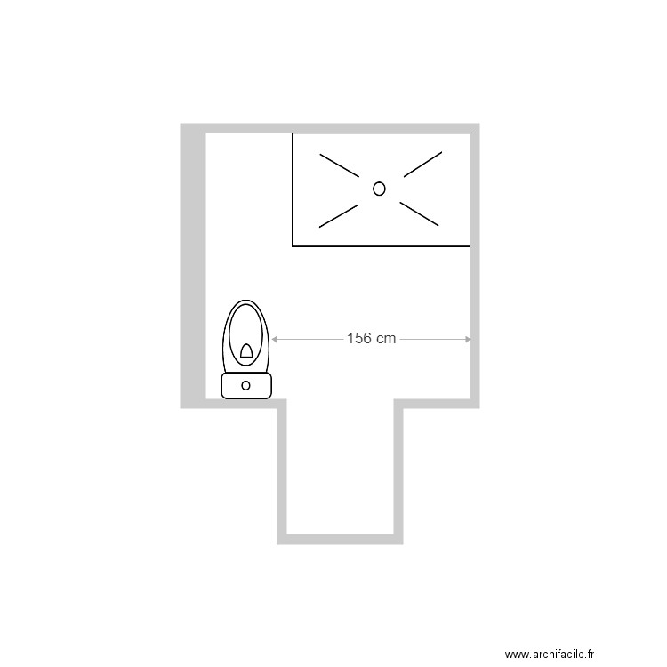 Bouchard. Plan de 1 pièce et 5 m2