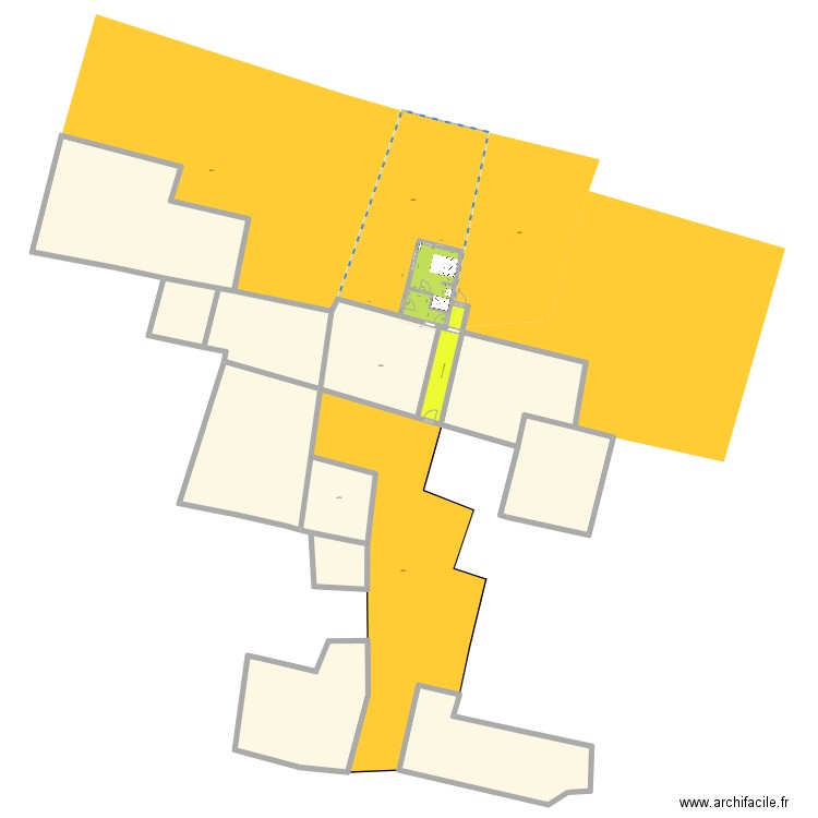 Cadastre. Plan de 15 pièces et 589 m2