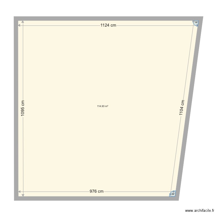 Sirius vide. Plan de 1 pièce et 115 m2