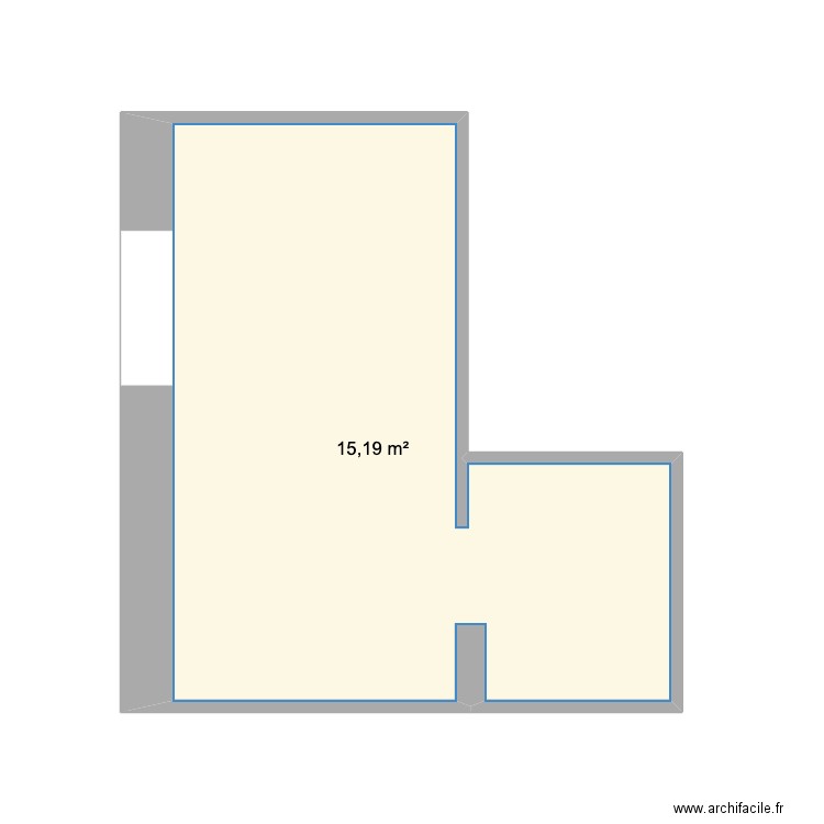 Massy. Plan de 1 pièce et 15 m2