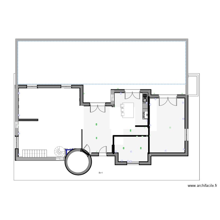 ASSAS R+1 vierge. Plan de 0 pièce et 0 m2