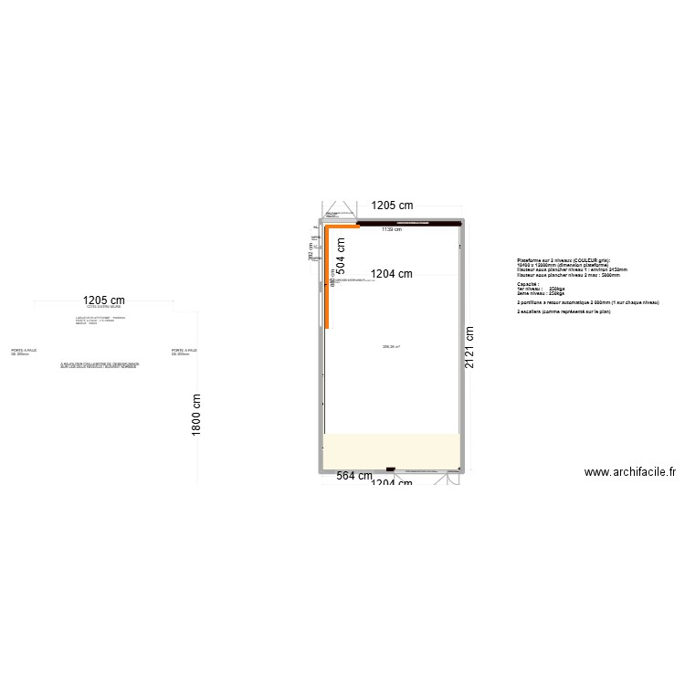 YOURSTORE D3 BIS 2. Plan de 2 pièces et 534 m2