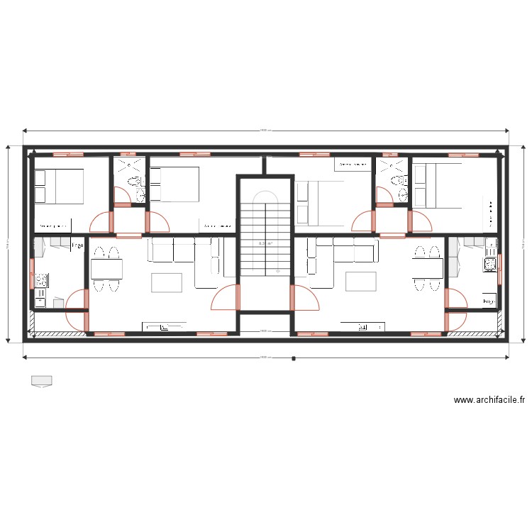 obambi plateau aménagement . Plan de 16 pièces et 263 m2