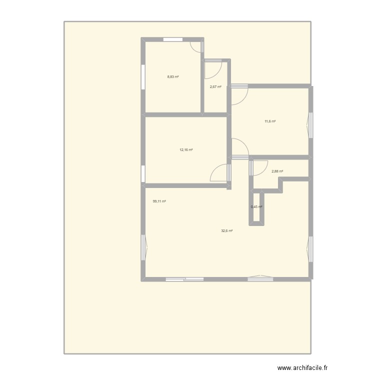 françois plan de masse. Plan de 8 pièces et 170 m2