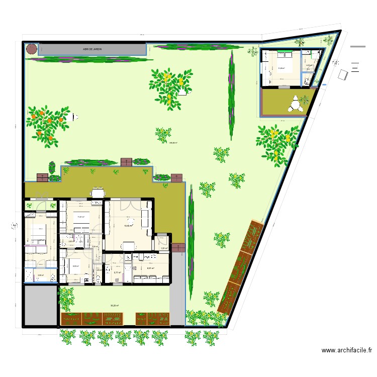 parcelle cadastrale forcalquier cabanon 2. Plan de 24 pièces et 565 m2