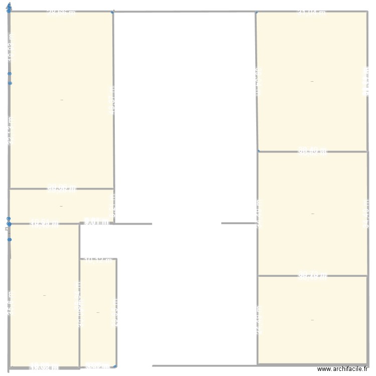 EBAUCHE. Plan de 15 pièces et 5793 m2