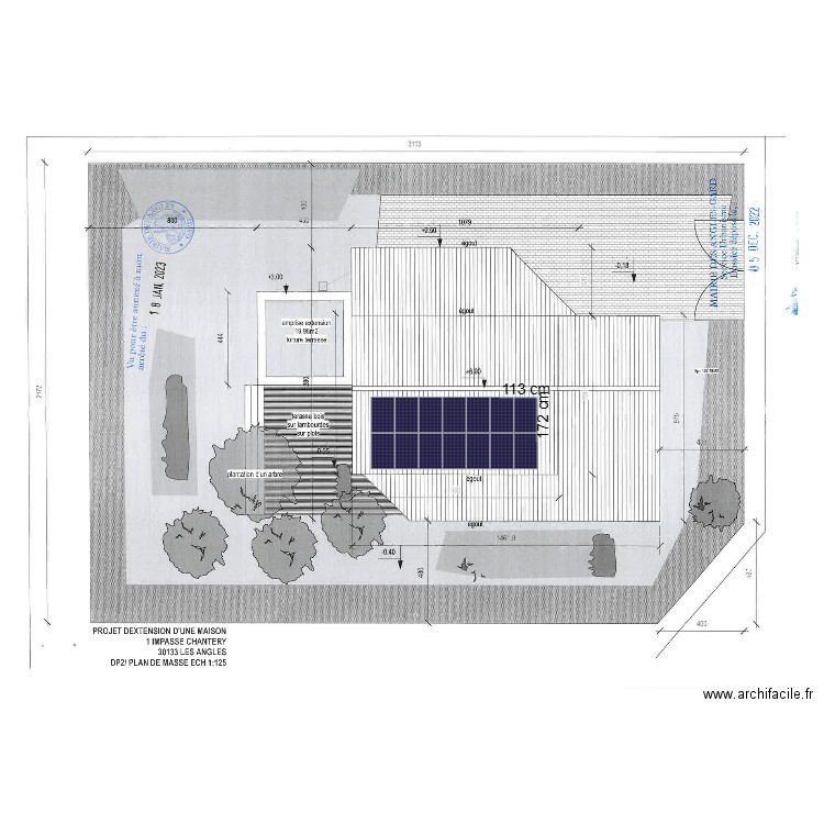 Plan de masse buffiere. Plan de 0 pièce et 0 m2