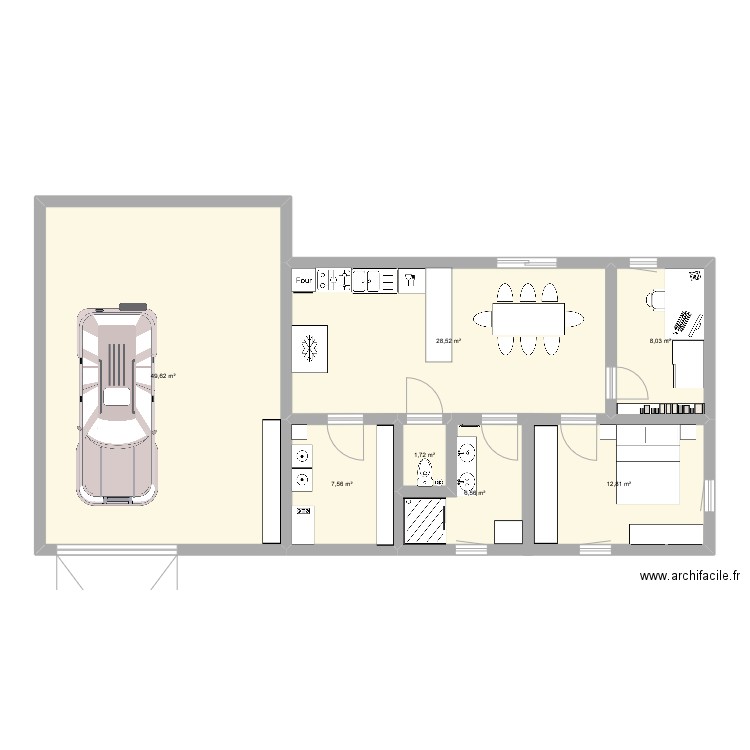 projet-maison-v1. Plan de 7 pièces et 115 m2