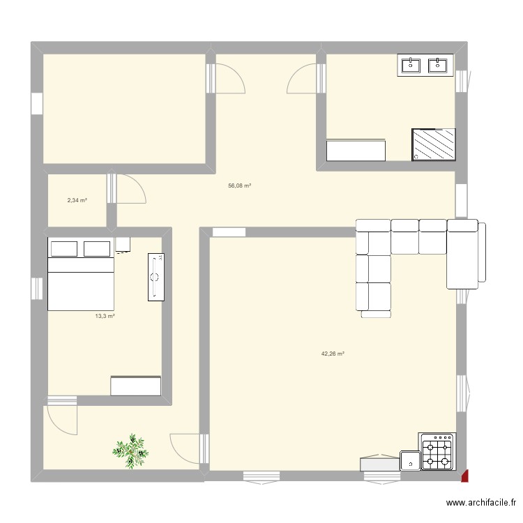 maison brg. Plan de 4 pièces et 114 m2