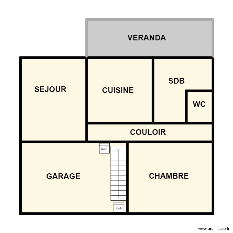 renaudin. Plan de 8 pièces et 86 m2