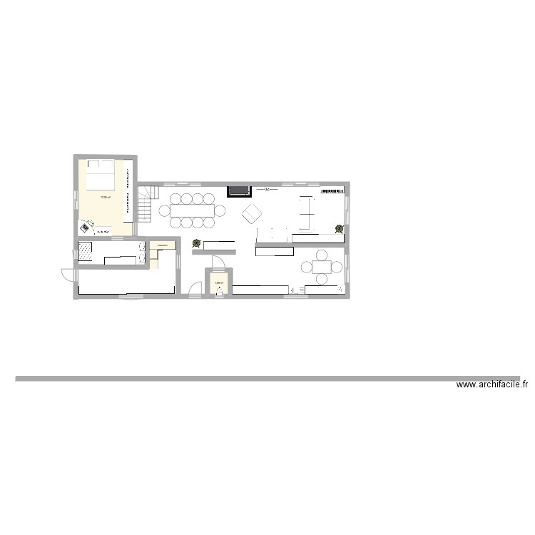 Maunoury3. Plan de 2 pièces et 19 m2