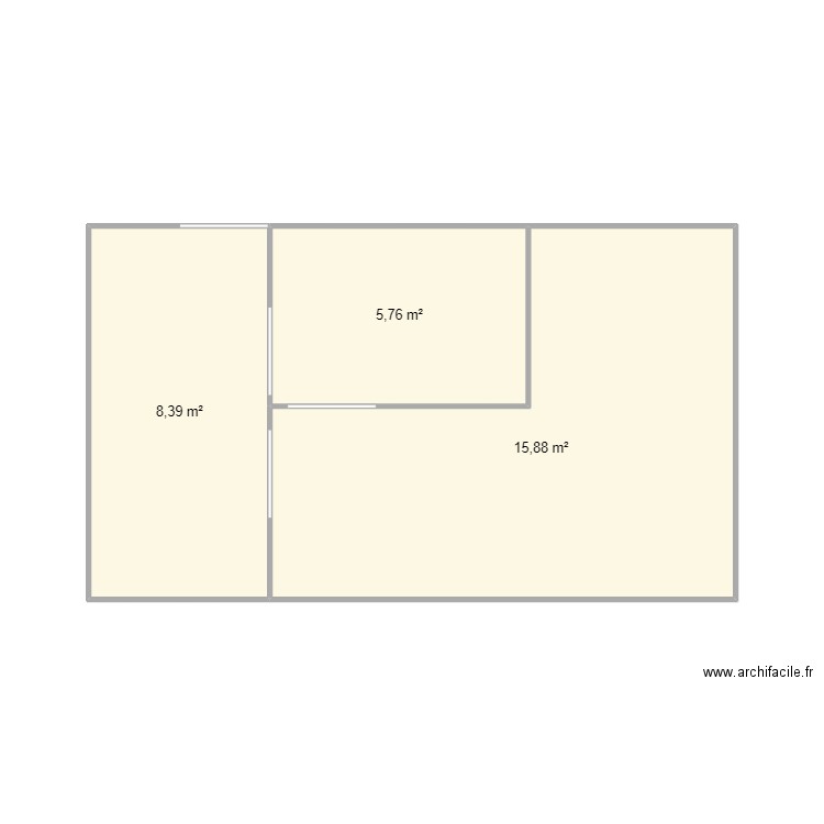 Atelier LPI Panneaux. Plan de 3 pièces et 30 m2