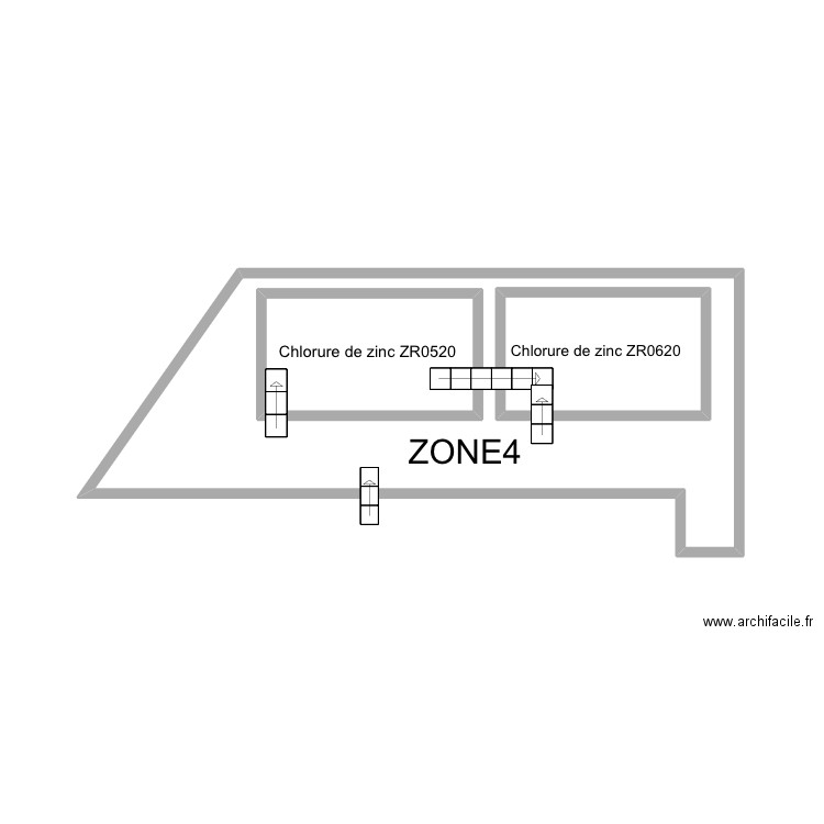 ZONE4  KULHMANN. Plan de 3 pièces et 23 m2