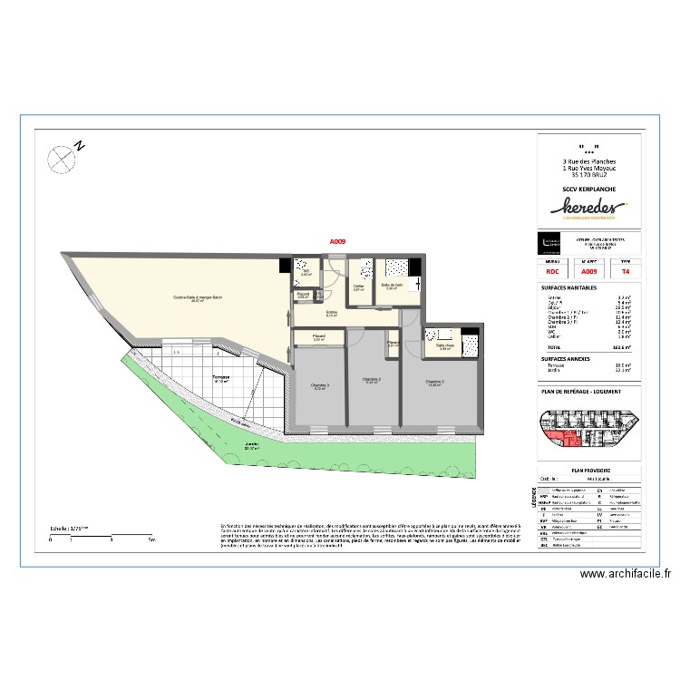 Domaine des Planches 2024-08-08. Plan de 13 pièces et 102 m2