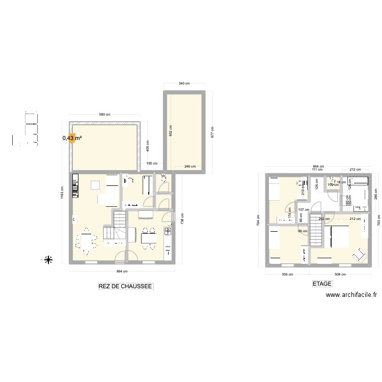 Plan finalisé avec new sdb et puit. Plan de 11 pièces et 133 m2