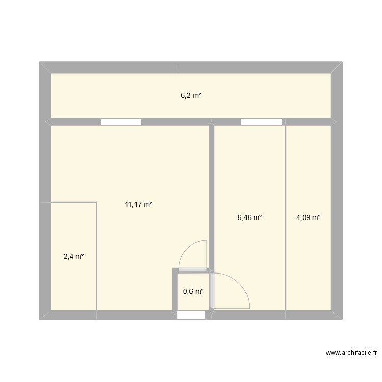 Initial3. Plan de 6 pièces et 31 m2