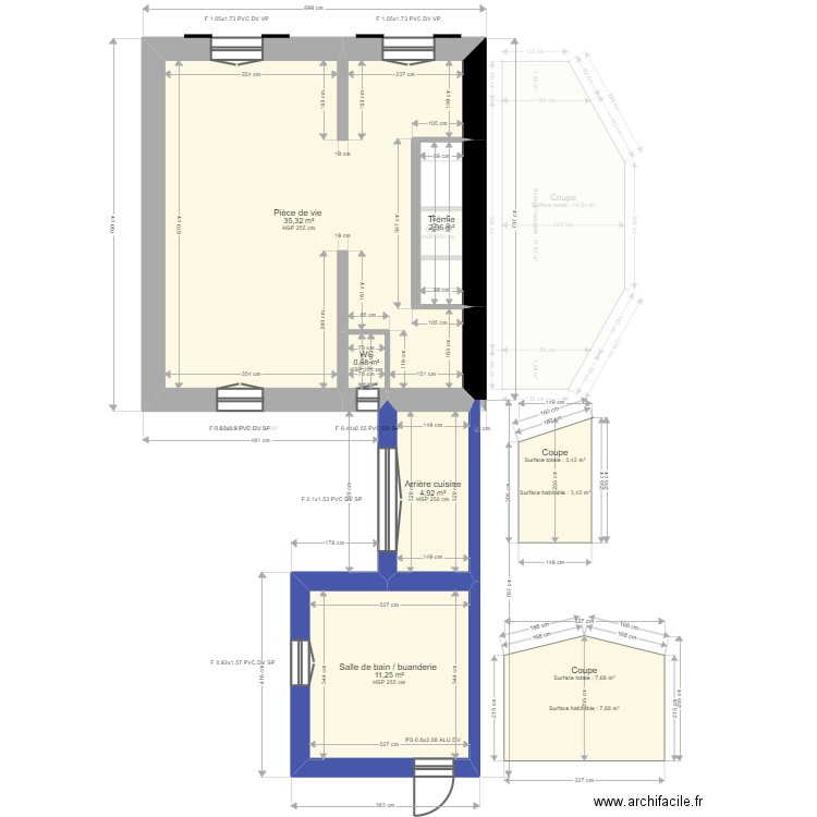 ML24011143. Plan de 35 pièces et 338 m2