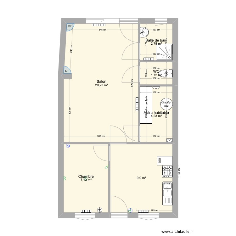 orpi. Plan de 6 pièces et 46 m2