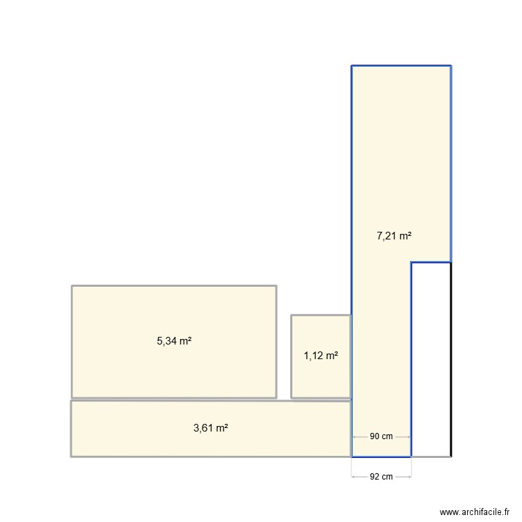 APT 35 1. Plan de 4 pièces et 17 m2