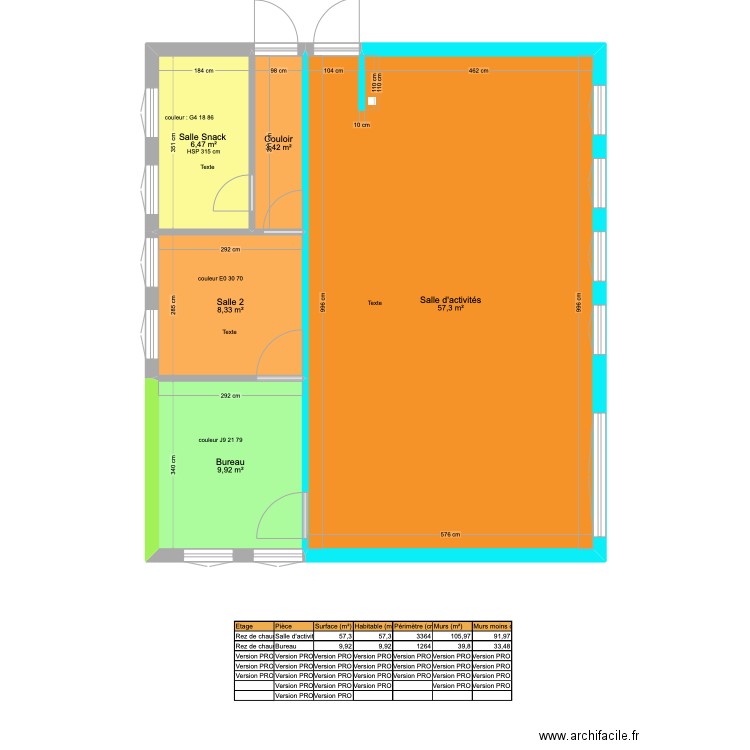 Salle TED et les Autres Mezzavia 3D. Plan de 5 pièces et 85 m2