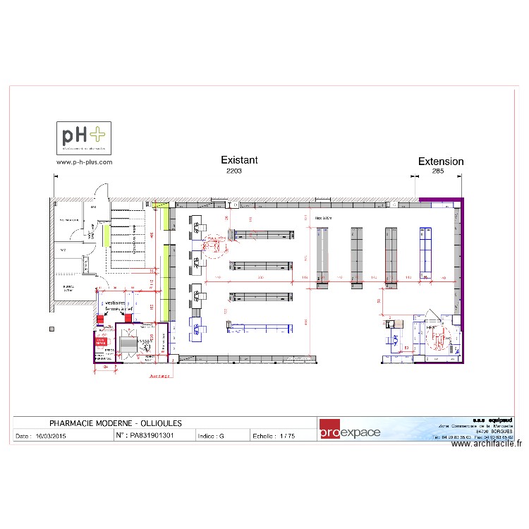 Pharmacie moderne v2. Plan de 0 pièce et 0 m2