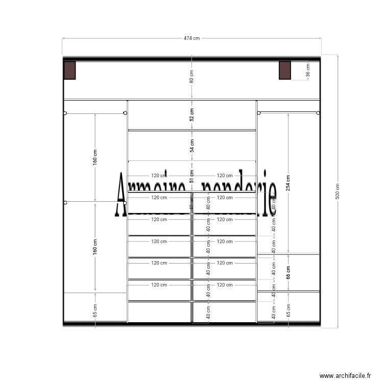 Placard chambre appart Régordane . Plan de 0 pièce et 0 m2