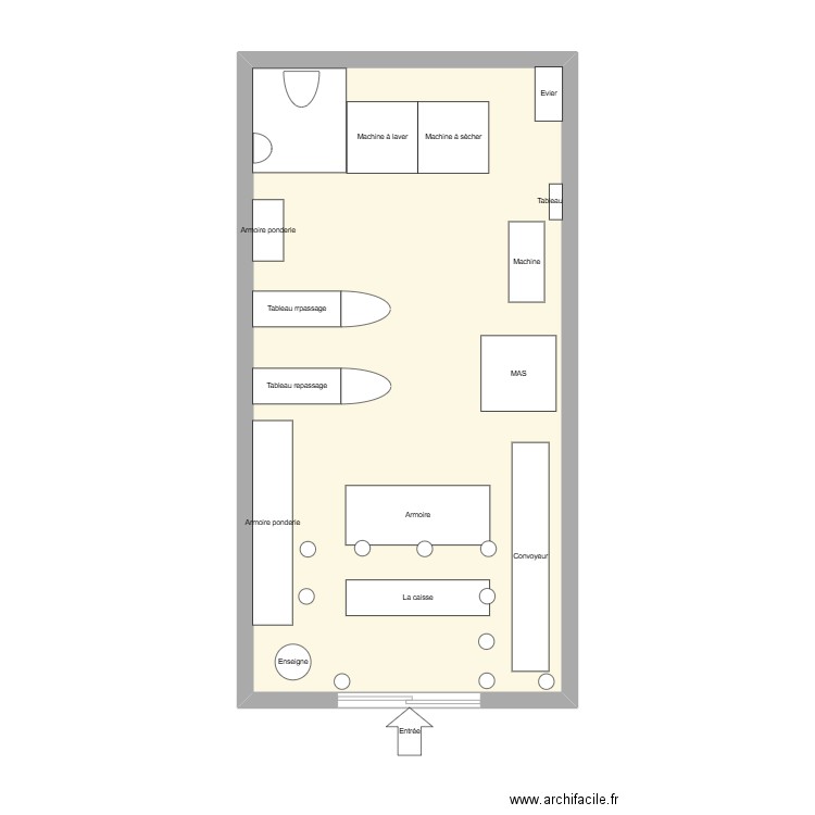 Garches plan electrique. Plan de 1 pièce et 55 m2