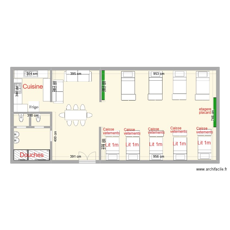 Atelier Jamal 2. Plan de 4 pièces et 123 m2