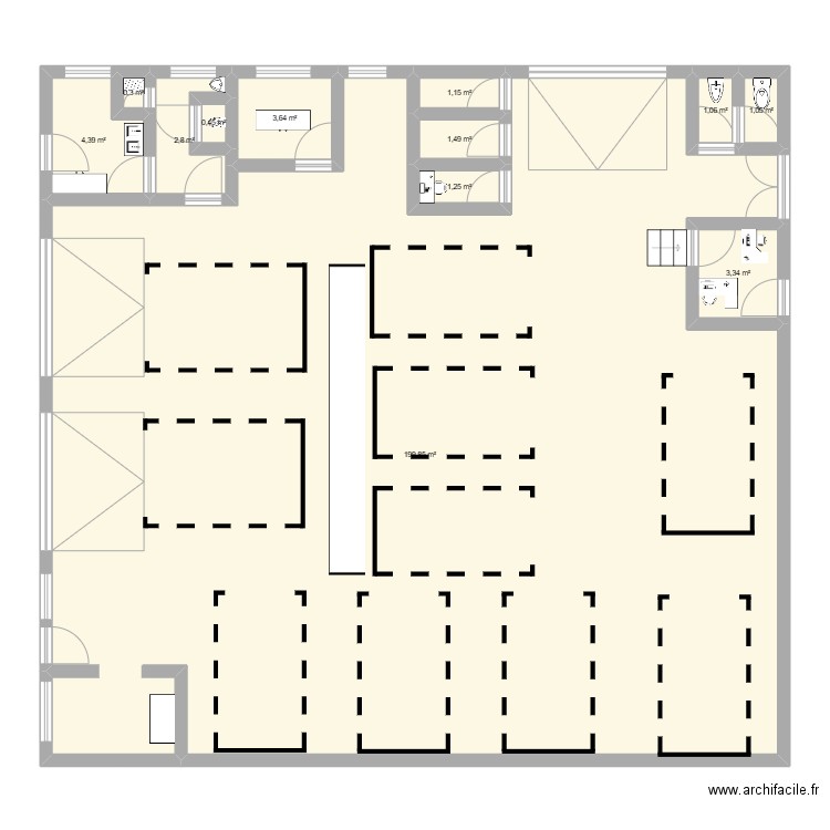 atelier SAMA. Plan de 12 pièces et 221 m2