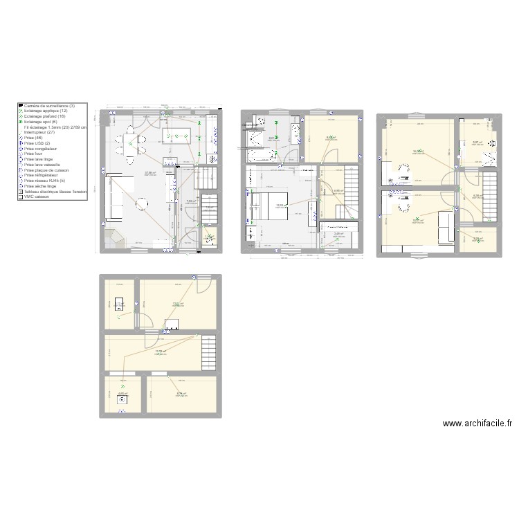 Notre Maison à renover. Plan de 38 pièces et 328 m2