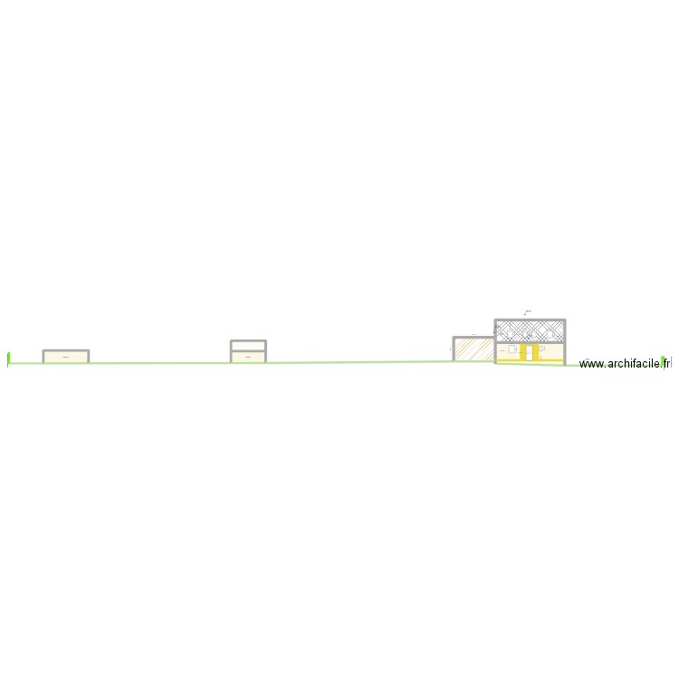 Plan coupe N. Plan de 9 pièces et 106 m2