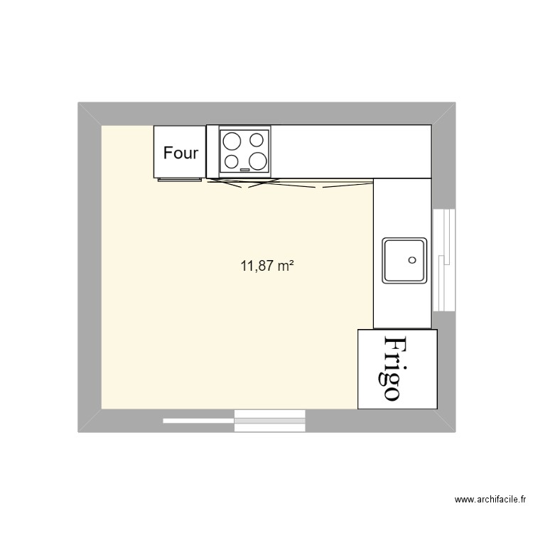 maison inou. Plan de 1 pièce et 12 m2