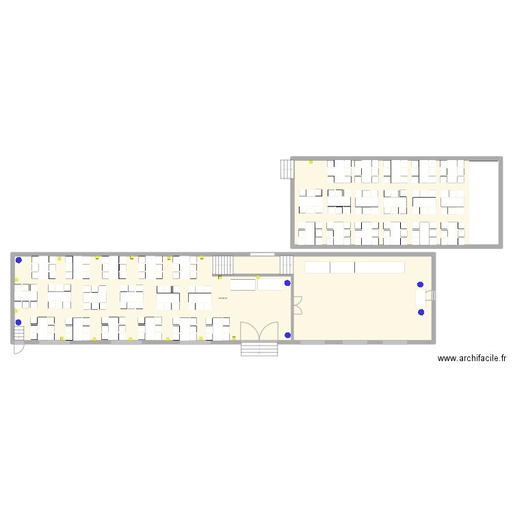 L'orangerie table rectangle. Plan de 2 pièces et 339 m2