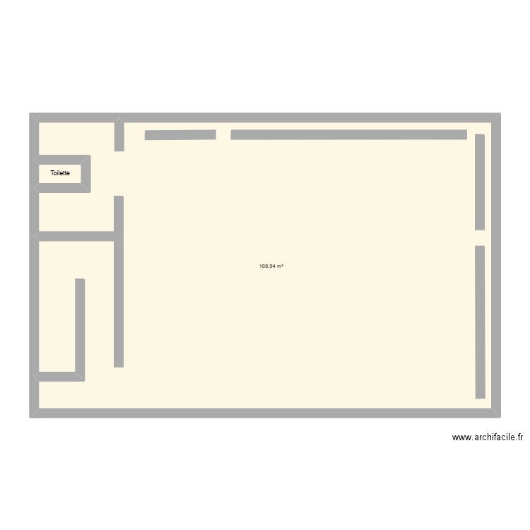 LVM. Plan de 2 pièces et 110 m2