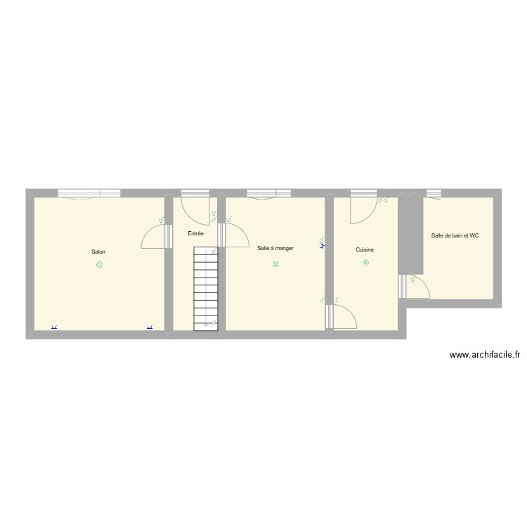 Chaumont. Plan de 5 pièces et 60 m2