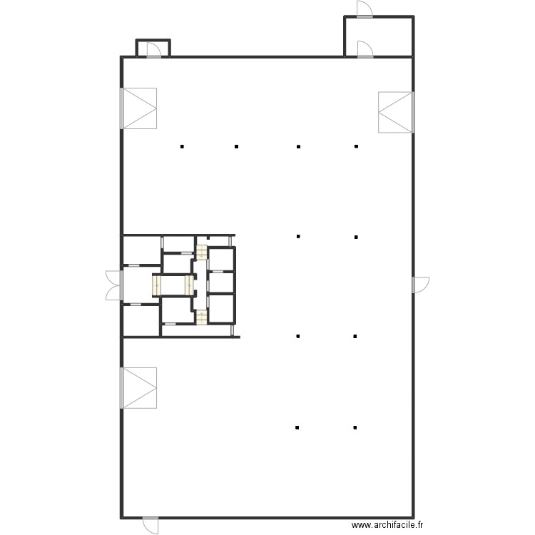 plan technicolor de base archi. Plan de 11 pièces et 471 m2